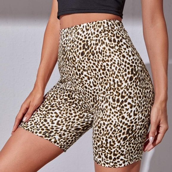 1 Med Left! Leopard Biker Shorts - Picture 5 of 8
